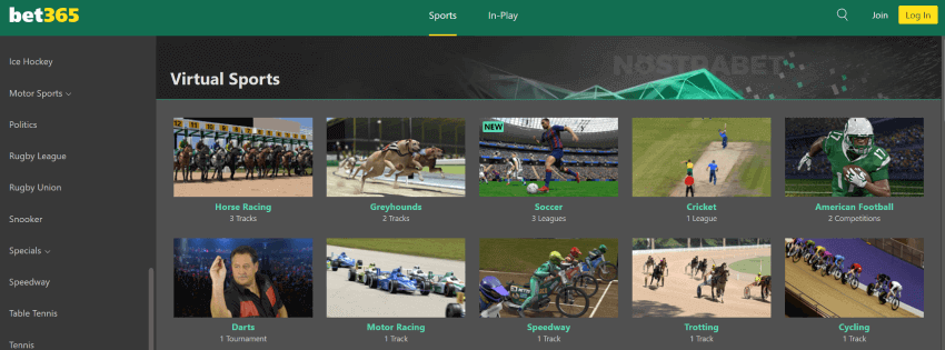 bet365 virtuals bets