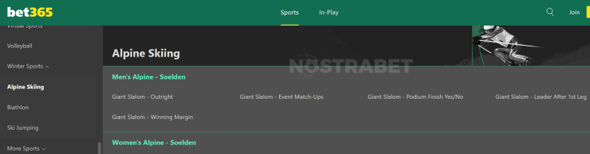 bet365 winter sports betting