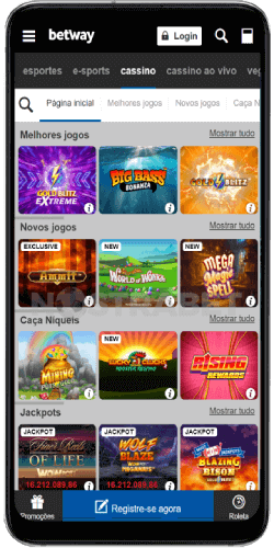 Jogos de cassino do aplicativo Betway para Android