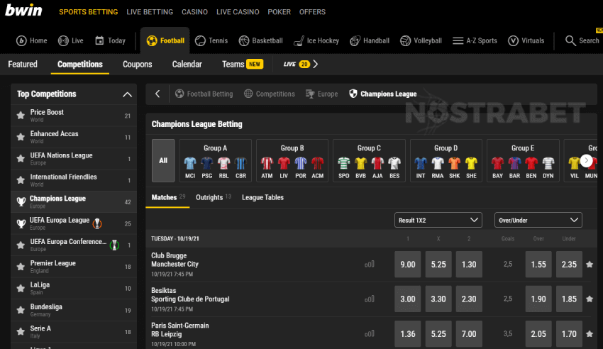 bwin champions league