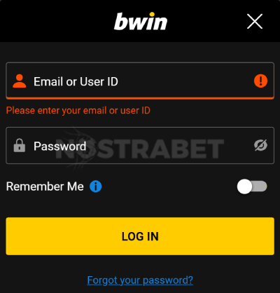 bwin login form