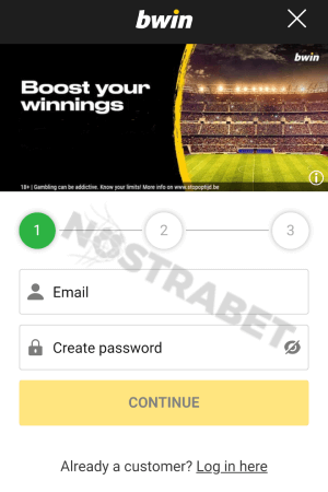 Bwin registration form