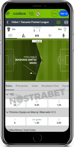 codere ios app in-play betting