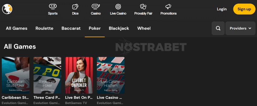 fortunejack live casino poker games