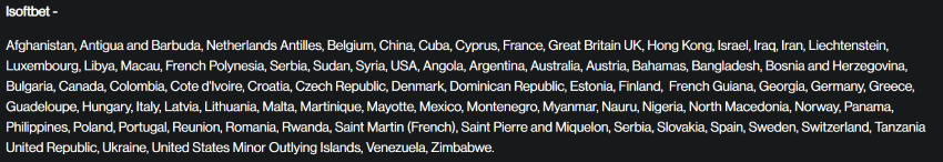 isoftbet restricted countries at fortunejack