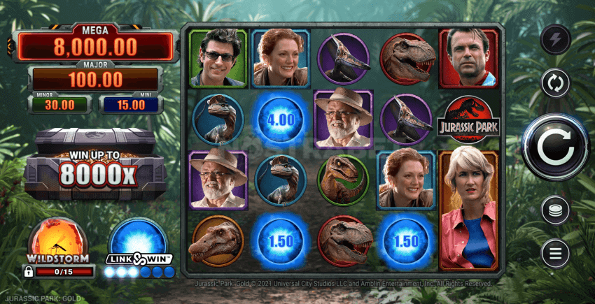 jurassic park gold slot