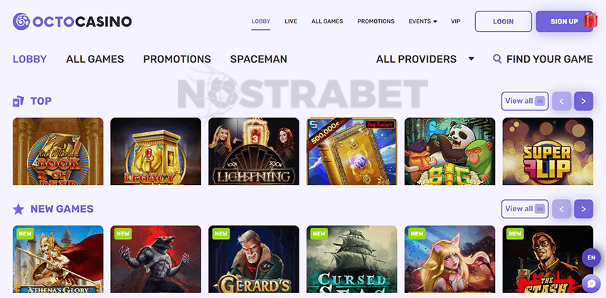 Octocasino Website Design