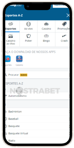 menu app sportingbet ios