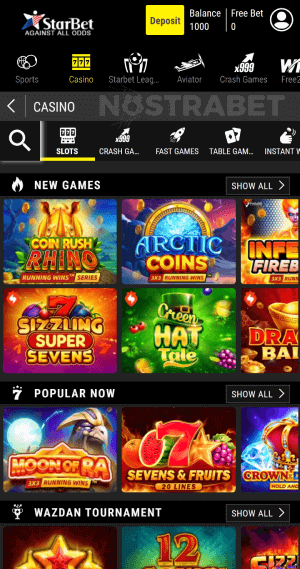 Starbet Liberia casino mobile